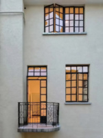 Porte de séparation décorative en verre avec cadre en acier laminé à froid et double vitrage pour résidence haut de gamme
