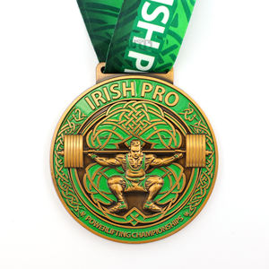 เหรียญโลหะพิมพ์ลายสำหรับการแข่งขันกีฬา15ปีเหรียญฟิตเนสเพาะกาย3D ออกแบบได้ตามที่ต้องการ - Product Image 3