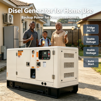 Generador Diésel Trifásico Silencioso de 30kVA 25kW de Guangdong Power, Refrigerado por Agua, 50/60Hz 380V CC, Arranque Remoto, ATS, Bajo Ruido, Alto Rendimiento