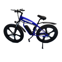 Vélo de montagne électrique 2026 500W 48V 10.4Ah 7 vitesses, pneus larges en alliage d'aluminium, batterie au lithium, moteur de moyeu avant, freins à disque mécaniques
