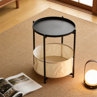 Étagère de rangement à double niveau, table basse, table d'appoint, table basse simple, table d'extrémité