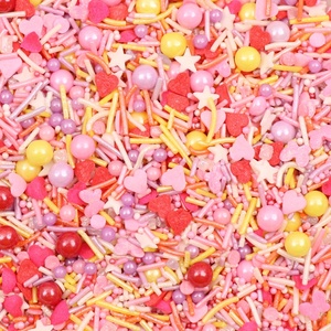 Sprinkles de flores rojas en forma de corazón para el Día de <span class=keywords><strong>San</strong></span> Valentín, pastel de boda, decoración de cupcakes, bolsa de forma sólida para CELEBRACIÓN DE <span class=keywords><strong>San</strong></span> Valentín - Product Image 1