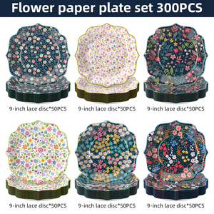 Đảng Trang Trí Sinh Nhật Hoa Theo Chủ Đề Ren Hoa Hình Dùng Một Lần Tấm Đảng Bộ Đồ Ăn Set Đảng - Product Image 6