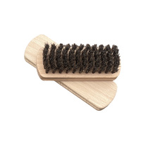 Brosse à chaussures en bois de hêtre, poils de cheval et de sanglier pour l'entretien et le nettoyage du cuir, vente en gros d'usine OEM de Chine