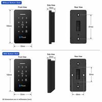Porte de contrôle d'accès par smartphone avec lecteur de carte RFID, carte mémoire, clavier à code BLE contrôlé par application pour une entrée sécurisée