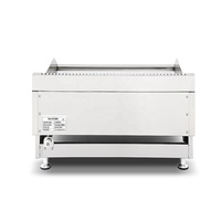 Grill professionnel à gaz industriel commercial entièrement chromé pour restaurant