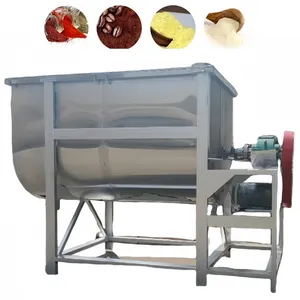 Automatic electric horizontal dry powder mixer blender chemical spice mixing machine