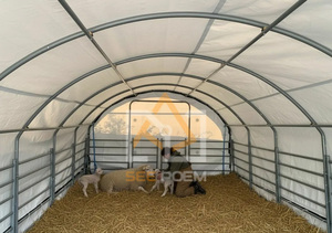 Structure économique et facile à installer pour écurie extérieure en acier galvanisé, boxes pour <span class=keywords><strong>chevaux</strong></span>, abri <span class=keywords><strong>mobile</strong></span> pour <span class=keywords><strong>chevaux</strong></span> avec toit - Product Image 4