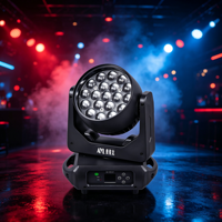 Projecteur Wash à Tête Mobile Zoom RGBW 19*15W DMX512 300W pour DJ, Discothèque, Bar, Mariage, Fête, Concert, Spectacle en Direct, Éclairage d'Effet Scénique