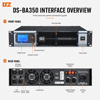 Amplificateur de puissance audio professionnel 10V 2 canaux, amplificateur en rack 2U pour système sonore KTV, scène et conférence