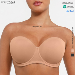Soutien-gorge invisible sans bretelles push-up antidérapant pour femmes grandes tailles, effet galbant pour poitrine généreuse, vente en gros Waistdear - Product Image 1
