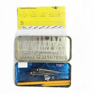 Bộ Văn Phòng Phẩm Trường Học Hộp Hình Học 13 Món, Bộ Dụng Cụ Hình Học Cho Trẻ Bộ Toán Học, Bộ Thước Kẻ Phác Thảo Hộp Dụng Cụ Cho Trẻ Em - Product Image 4