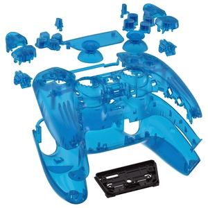 Coque complète pour manette PS5 avec boutons et capteur tactile, coque de remplacement personnalisée bleu clair, plaque avant et arrière - Product Image 2