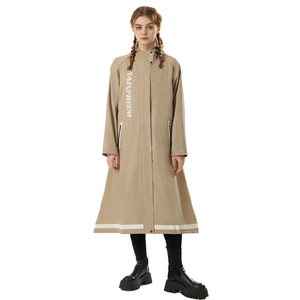 Long <b>Raincoat</b> for Adults, Fashion Trench Coat Waterproof Poncho, Oxford Material Multi-Functional Hooded Cycling Rainwear - Product Image 1