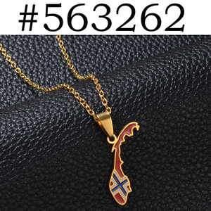 Colliers pendentifs pour femmes avec carte du Venezuela, drapeau et <span class=keywords><strong>code</strong></span> postal 58, emblème de l'aigle allemand, Danemark, Norvège, Thaïlande # 563162 - Product Image 6