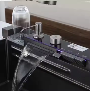 2025 grande taille 304 évier en acier inoxydable clé de Piano Led affichage numérique cascade évier de cuisine avec plateau de séchage - Product Image 5