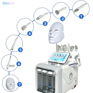 Máquina multifuncional 7 em 1 para cuidados com a pele, equipamento de beleza facial, hidro jato, descascador facial