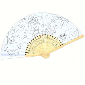 Abanicos Plegables de Bambú y Tela de Poliéster para Sublimación, Artículos Corporativos para Actividades de Baile, Regalos con Sonido Fuerte, Abanicos Plegables de Bambú - Product Image 4