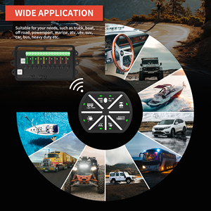 <span class=keywords><strong>Circuit</strong></span> universel 12V relais de contrôle boîtier de système d'alimentation avec interrupteur à LED marche-arrêt panneau de commutation sans fil 8 groupes systèmes électriques AUTO - Product Image 6