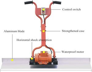 เครื่องสั่นคอนกรีตไฟฟ้า เครื่องปรับระดับปูนซีเมนต์แบบสั่น - Product Image 6
