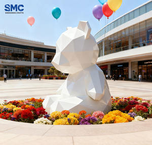 Statue de <span class=keywords><strong>sculpture</strong></span> en fibre de verre en forme d'ours abstrait géant SMC pour la décoration de paysage extérieur dans la conception de parc animalier - Product Image 5