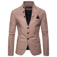 M~ XXL chinesischer Stil Herren Slim Fit Blazer Herren Designer Übergröße modisch Blazer Tunika Mann lässig männlich Anzug Jacke Sängerkostüm