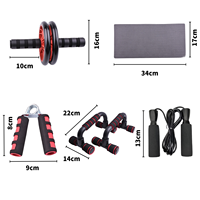 Kit de rouleau abdominal 6-en-1 en gros, équipement d'entraînement à domicile très vendu, ensemble d'entraînement musculaire abdominal pour femmes avec barre de poussée