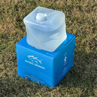 Conteneur pliable transparent de qualité alimentaire 5L-20L avec poignée, sac souple pliable en plastique pour eau, lait, gelée, idéal pour l'extérieur