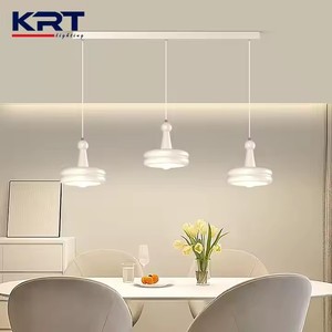 Bắc Âu Glass treo đèn chùm cho phòng khách phòng đọc sách nhà bếp văn phòng chiếu sáng trắng LED ánh sáng mặt dây chuyền - Product Image 5