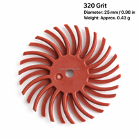 Disque de polissage radiale en nylon Boasta 25 mm, grain 80-5000, pour bijoux, métal, bois – Outil de finition