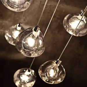 2024 nouveau <span class=keywords><strong>lustre</strong></span> en cristal moderne lumière LED <span class=keywords><strong>Transparent</strong></span> <span class=keywords><strong>verre</strong></span> bulle <span class=keywords><strong>boule</strong></span> abat-jour <span class=keywords><strong>lustre</strong></span> de plafond - Product Image 5