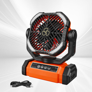 Nouveau ventilateur de camping extérieur 2025 de 20000 mAh, puissant, avec batterie externe, éclairage, crochet et support de tente, en plastique double. - Product Image 1