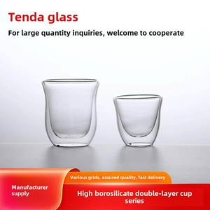 <span class=keywords><strong>Tasse</strong></span> à jus de café <span class=keywords><strong>sans</strong></span> poignée de conception moderne <span class=keywords><strong>tasse</strong></span> à double couche en verre borosilicaté pour la maison tasses en céramique pour hommes - Product Image 5