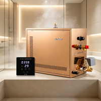Generator Uap Otomatis Laris Manis, 5kw Smart At86 Control Electric Steamer untuk Kabin Sauna Basah, Pusat Spa Hammam Turki