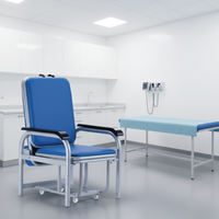 Langlebiger Metall-Klappstuhl für Krankenhäuser Infusionsstuhl für Medizinisches Personal & Patienten Komfortables Bett für Patienten