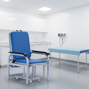 Chaise d'infirmière pliable en métal durable pour les hôpitaux, chaise d'infusion pour les soignants et les patients, <span class=keywords><strong>lit</strong></span> confortable pour les patients - Product Image 3