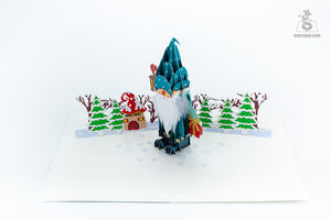 Artisanat de luxe 3D Pop Up Carte de voeux de Noël | Carte-cadeau de vacances découpée au laser personnalisée | Carte décorative en papier artisanal en gros - Product Image 6