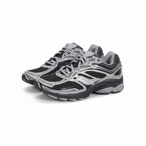 Chaussures de course rétro pour hommes en cuir véritable de haute qualité, respirantes, avec amorti, en maille, décontractées, à bout ouvert, basses - Product Image 1