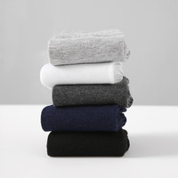 Chaussettes respirantes en tricot pour hommes, couleur unie, antibactériennes, polyester/coton, été, sans couture