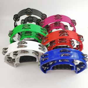 Mini Tambourin à une ou deux rangées, Instrument à main en plastique <span class=keywords><strong>pour</strong></span> KTV, Idéal <span class=keywords><strong>pour</strong></span> la rentrée scolaire, Prix d'usine - Product Image 1