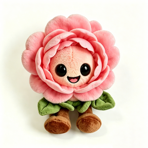 Peluche de flor rosa personalizado, peluche de rosa, peluche de peonía, peluche de personaje floral - Product Image 3