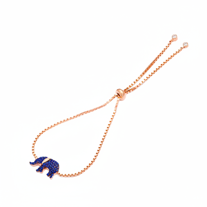 Sapphire Stone Animal Elephant Design <b>Adjustable</b> <b>Bracelet</b> Wholesale Handmade Turkish Silver Jewelry - Product Image 2