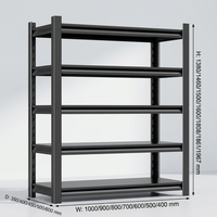 Étagère de rangement métallique réglable sans boulons en acier de 100 kg à 5 niveaux pour garage, entrepôt, cuisine, garde-manger - Vente en gros