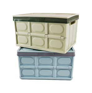 Caja de almacenamiento de plástico de gran capacidad con tapa Contenedor de almacenamiento de plástico duradero - Product Image 1
