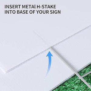Panneau de signalisation extérieur 18x24 résistant aux intempéries, robuste, indéchirable, impression HD, design personnalisé, avec support en H pour <span class=keywords><strong>les</strong></span> affiches de location d'appartements - Product Image 6