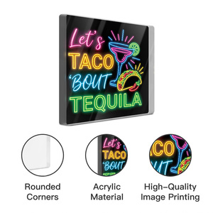 Plaque de table personnalisée en acrylique noir durable pour bar, bar à cocktails, décoration de mariage ou de cave à homme - Product Image 3