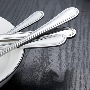 Ensemble de couverts en acier inoxydable à double ligne quatre pièces principales-couteau fourchette cuillère à steak pour hôtels - Product Image 3