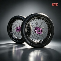 Kit complet de roues avec moyeu 17 X 2.15 17 X 3.0, jantes en alliage anodisé CNC 100 80 17 130 70 17, kit de mise à niveau Supermoto pour Sur-Ron Light Bee 2