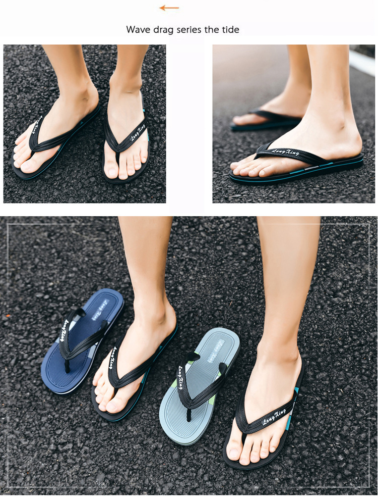 Men Flip-Flops Slippers Casual Flat Shoes Summer Beach PVC Flip Flops Manufacturers