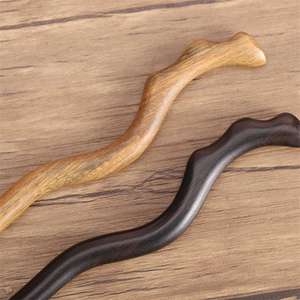 Hochwertige Multi style natürliche Sandelholz Haarnadel Hand Carving unregelmäßige Ast Haarnadel für Frauen Mädchen Haarschmuck - Product Image 2